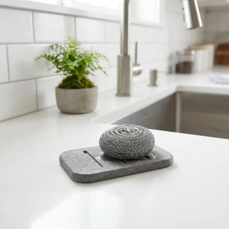 Diatomite Mud Soap Dish Quick Dry Bathroom Countertop Absorbent Pad Rectangular Toiletries Holder Supplies