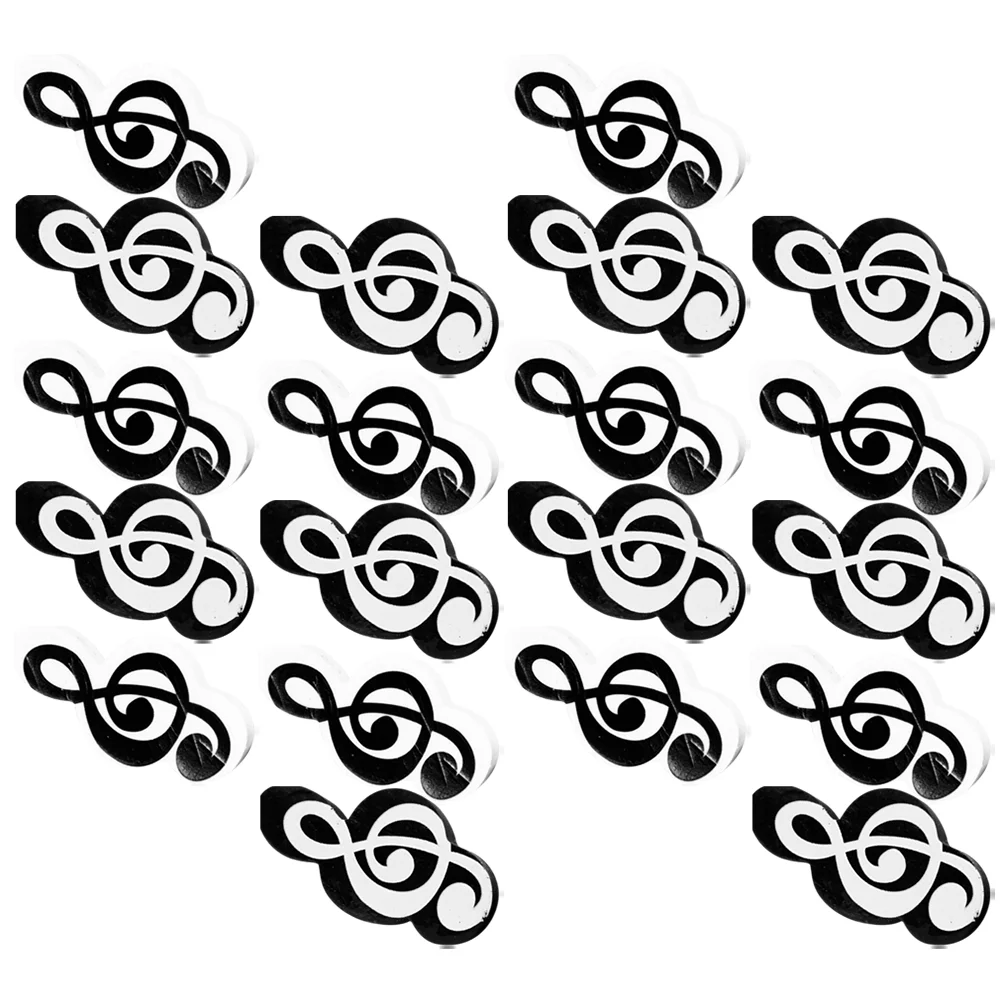20 Pcs Classroom Erasers Music Stationery Rubbers Small Party Bag Fillers Symbol Note Reward Decorate Child