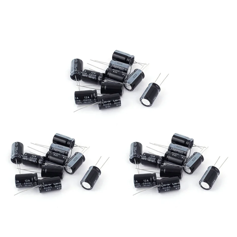 BNVN-30Pcs 25V 2200UF Алюминиевый электролитический конденсатор со сквозным отверстием 13X20 мм