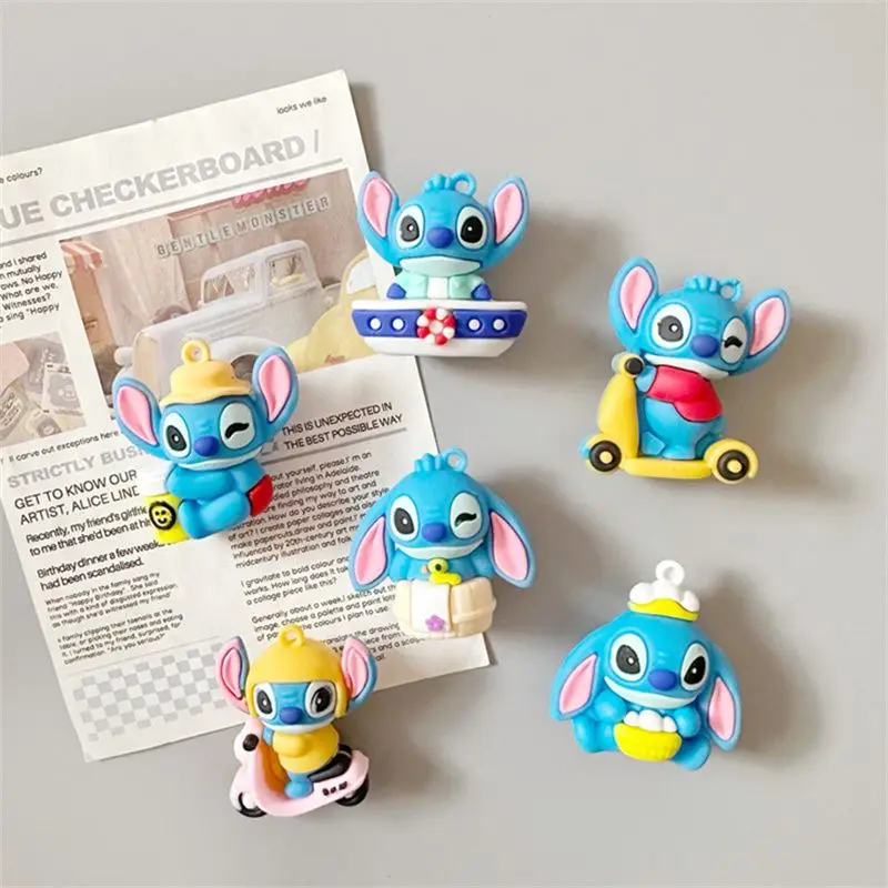 Cartoon Stitch Animation Kawaii Refrigerator Magnet Sticker 3D Anime Funny Magnet Home Decoration Hole Board Whiteboard Gift