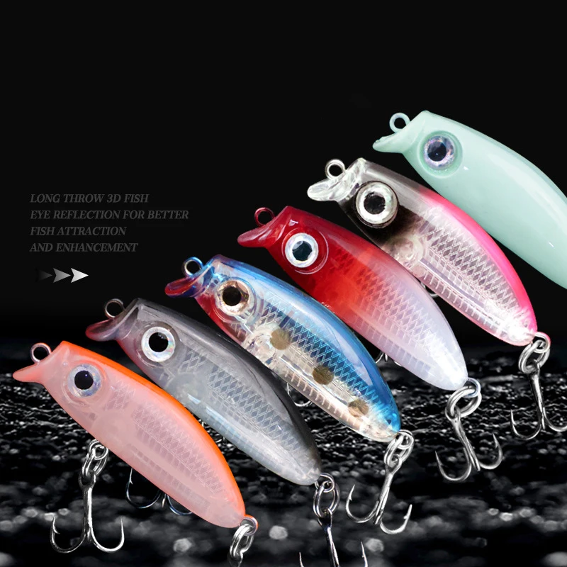 1PC 3.5cm 2.5g Fishing Lure Mini Micro Wobbler Lure For Pike Perch Bass Chub Trout Bait 3D Eyes Diving Swaying Lure