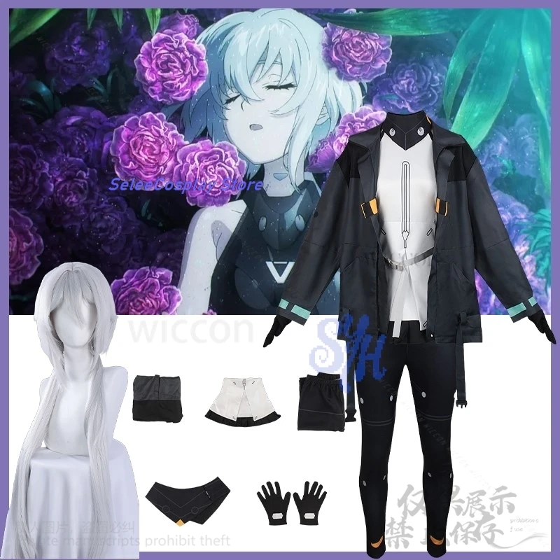 

Anime Synduality Cosplay Noir Costume Punk Black Coat Pants Y2K Girls Fashion Halloween Christmas Carnival Party Cos Customized