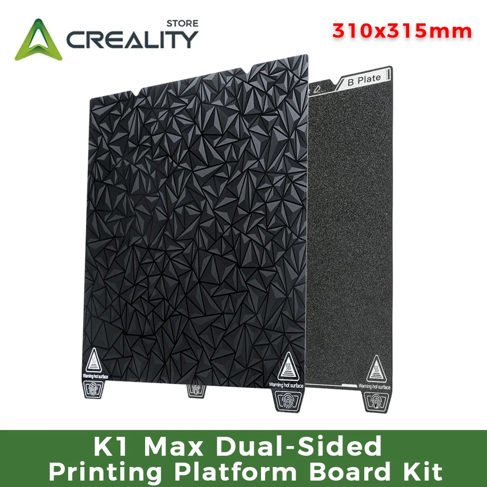 Creality K1 Max Dual-Sided Printing Platform Board Kit（Without Soft Magnetic Sticker ）310x315mm Easy To Demold Highly Flat