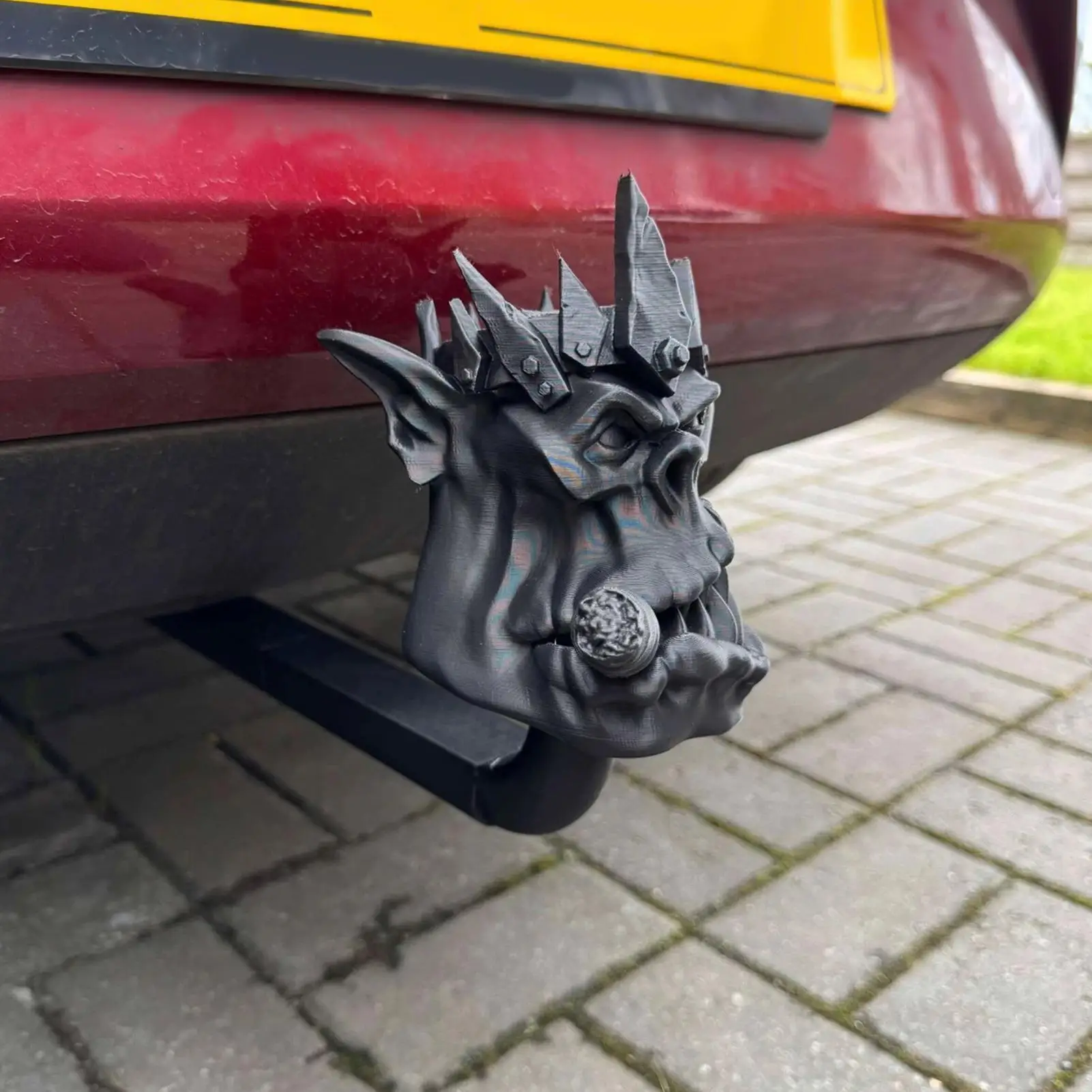 

For Trailer Trailer Hitch 3D Printed Funny Hook Orcs Shaped Trailer Tow Hitch Receiver for Car Rv Tractor Atv Suv Tailgate