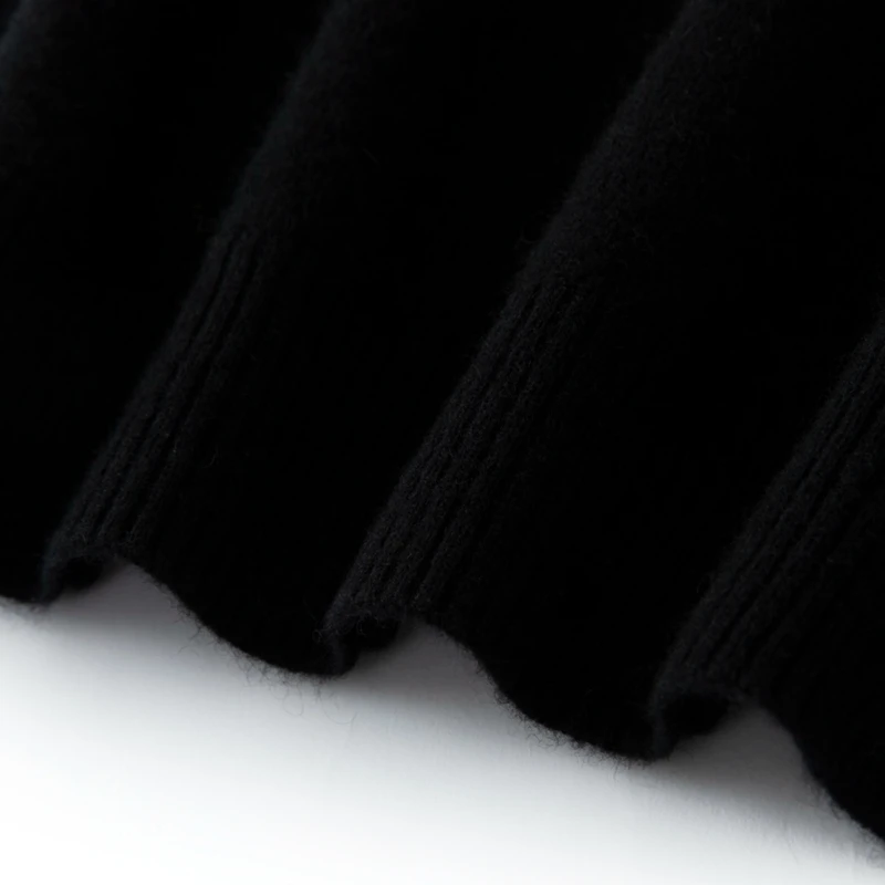CHICUU Men's 100% Cashmere Sweater Zipper Pullover Mock Neck Long Sleeve Basic Cashmere Knitwear Autumn Winter Clothing Tops
