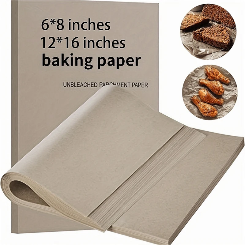 

200/100/50Pc Baking Paper Non-Stick Parchment Baking Sheet for Oven Air Fryer Grilling Mat Paper Food Wrapping Paper Baking Tool