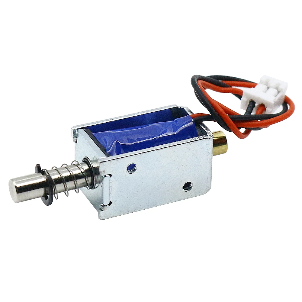 Mini serrure de porte électromagnétique, petit électroaimant push-pull, course de 4mm, serrure électrique solénoïde, DC 5V, 12V