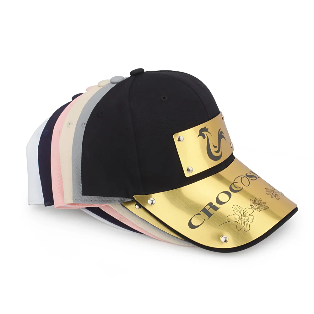 Cotton Baseball Cap Men Women Popular Hat Outdoor Adjustable Sports Visors Cap Golden Bottom Customized Patterns Unisex hip-hop