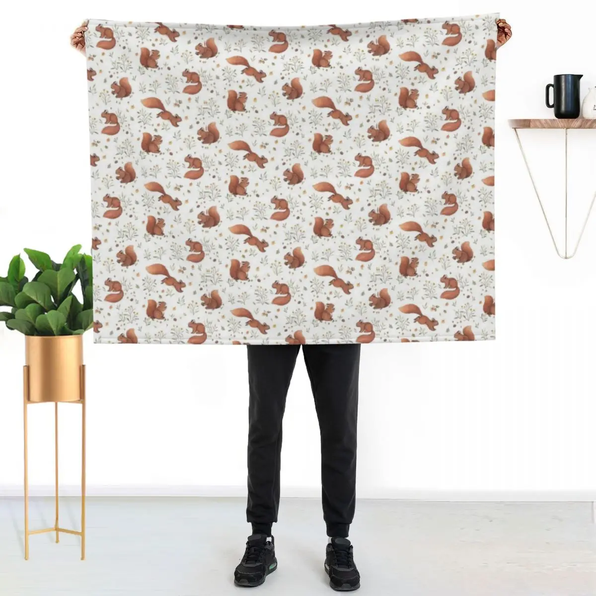 

cute squirrels Throw Blanket Compact Warm Blanket for Car Road Trip