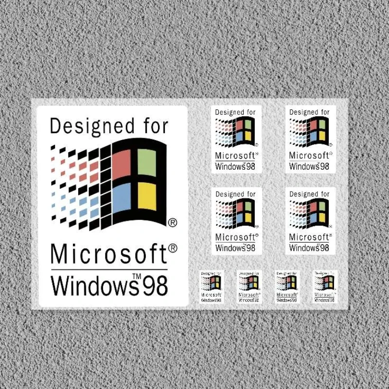 

1PC Bike Motorcycle Car LocomotiveSticker Styling Vinyl Decal Stickers Decoration FOR Retro Designed for W-Windows 98 LOGO