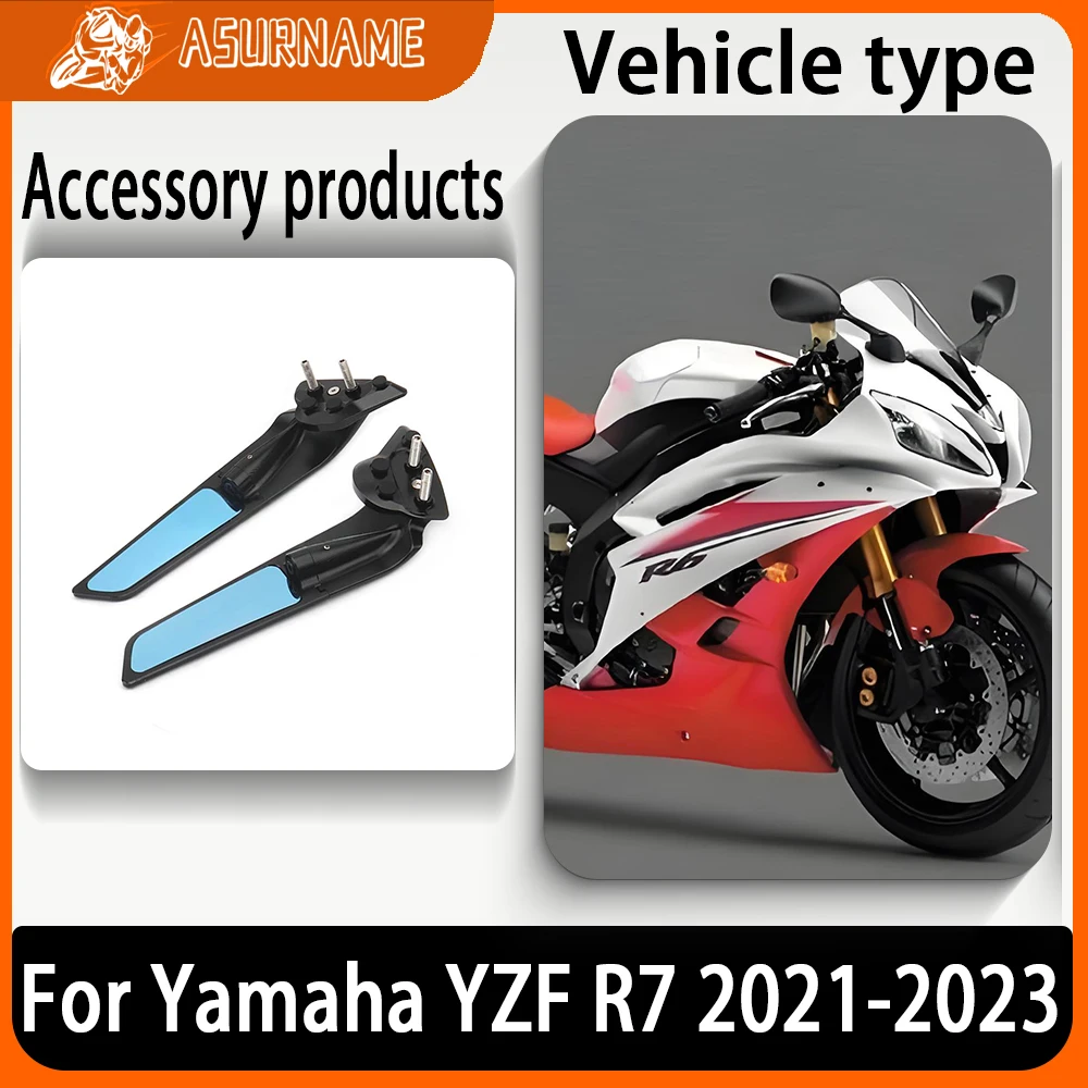 

Motorcycle Mirrors For Yamaha YZF R7 YZFR7 2021-2023 Stealth Mirrors Sports Winglets Mirror Kit Adjustable Mirrors Wing Mirrors