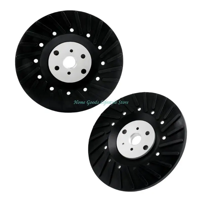 E74E 2Pcs Strong Backing Pads Fitting Grinding Machines Firm Connection Strong Grinding Pad For Different Abrasive Discs