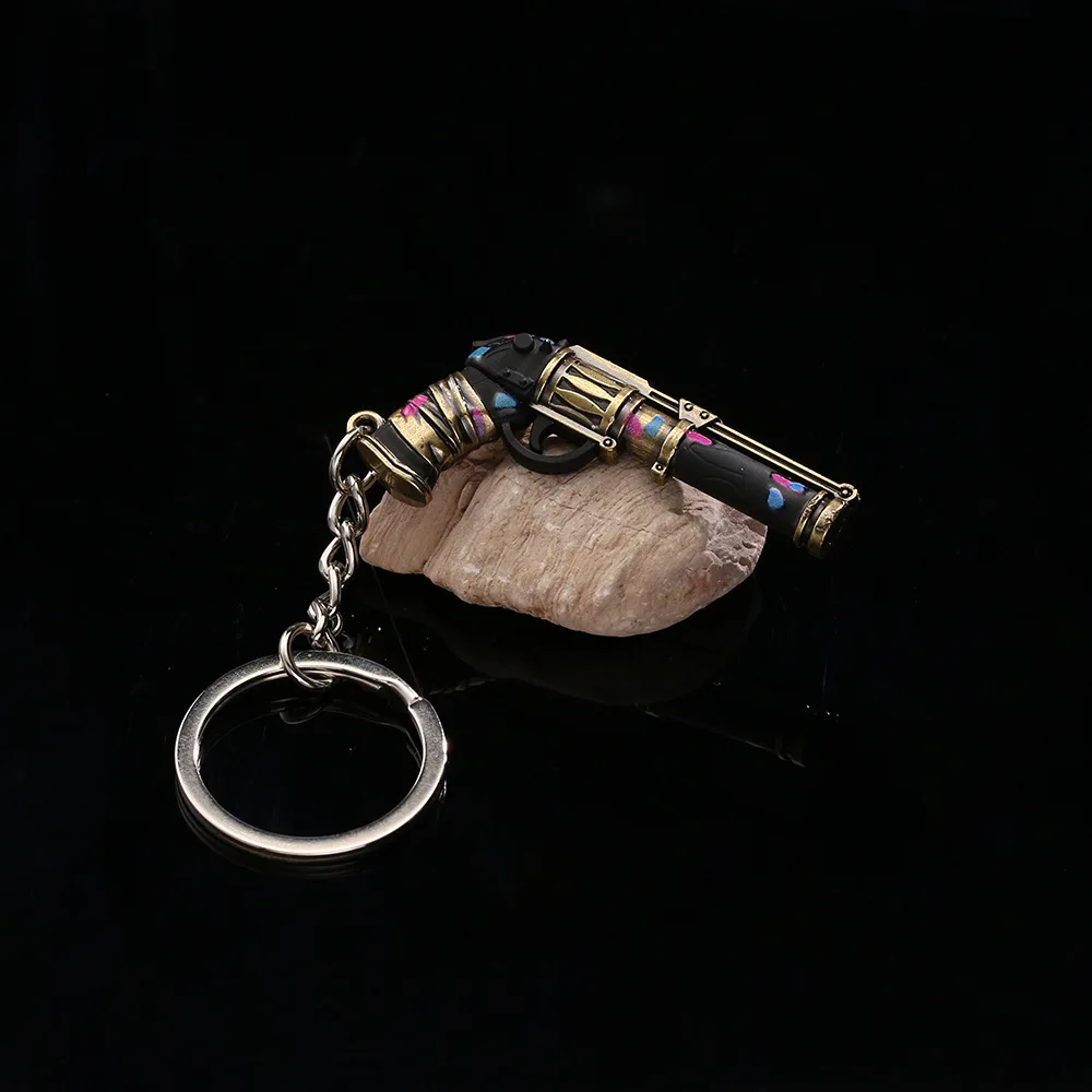 غامض يينكس نموذج صغير المدن التوأم معركة العدالة المفاتيح عقد لا يعرف الخوف سبائك الزنك على ظهره مفتاح قلادة رائعة #3