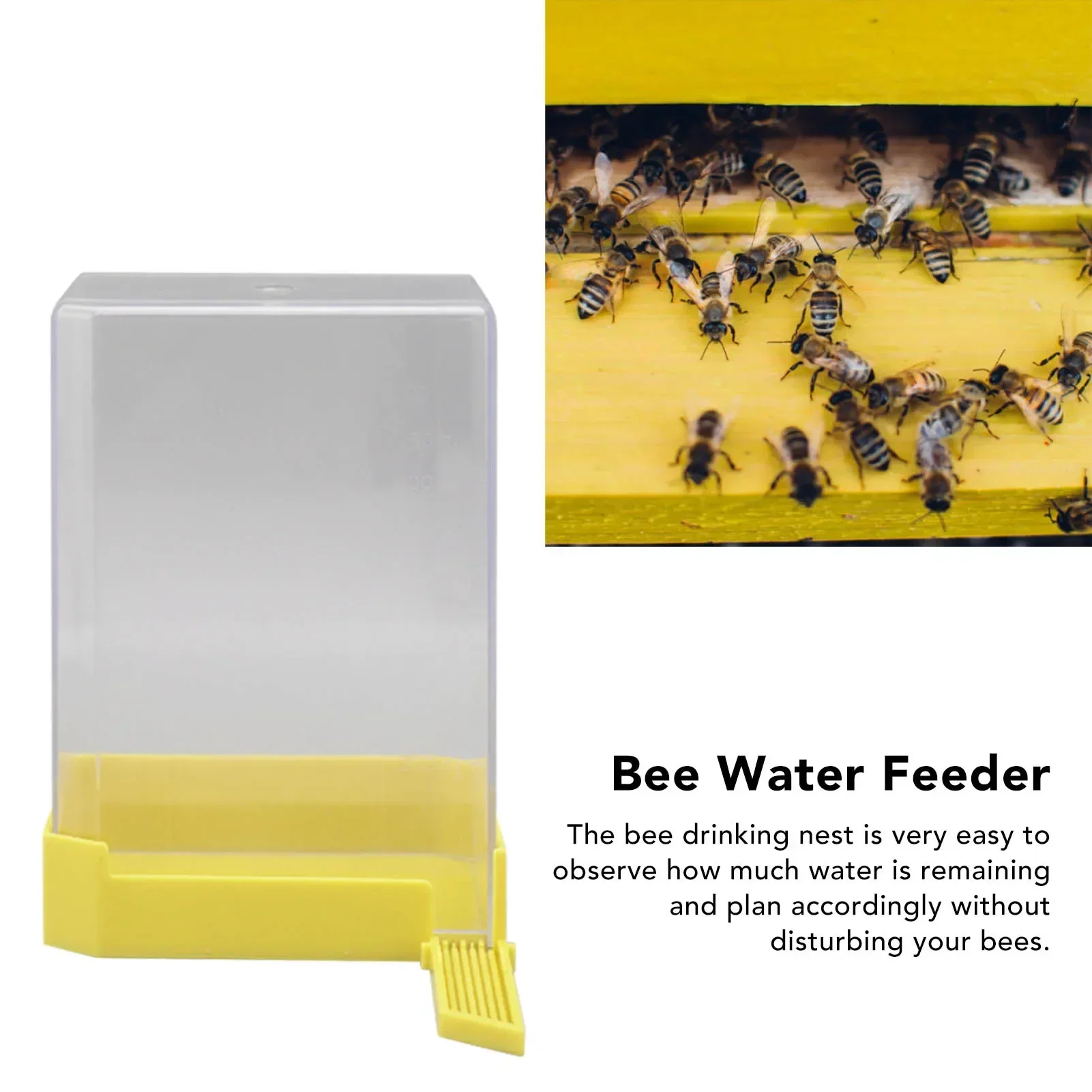 Bee Drinking Nest Large Capacity Cubic Style Safe Bee Water Feeder For Beekeeping 1100ml Beehive Water Frame Feeder