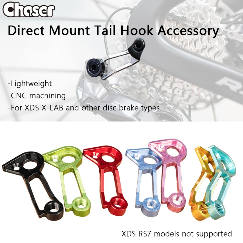 Chaser Bicycle Ultralight Direct Mount Tail Hook Road Bike Candy Color Tail Hook For Shimano Rear Dial For XDS For X-LAB/RS8/9