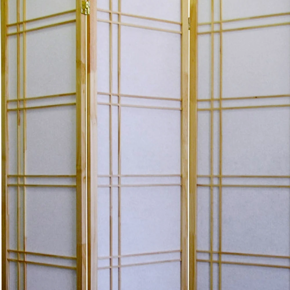 ความสูง 70 นิ้ว 3 แผงห้อง Divider Girard ไม้ธรรมชาติพับหน้าจอความเป็นส่วนตัวสําหรับห้องนั่งเล่นห้องนอน Dressing Area