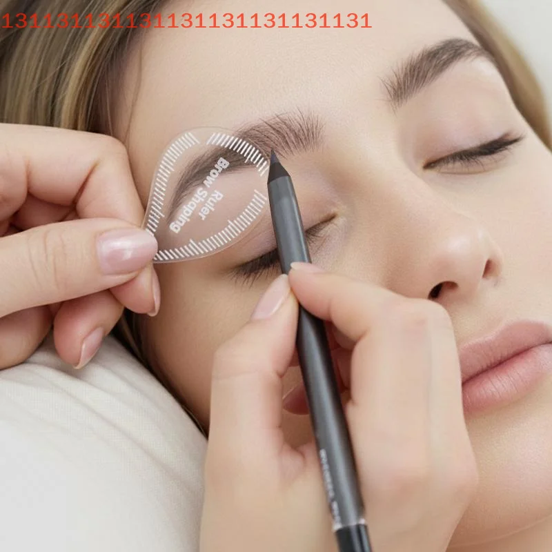 Schnell formende Lineal-Vorlage, Schablonen für PMU, Augenbrauen, Haar, Schlaganfall, Eyeliner, Zeichnung, 1 Minute, Tropfenbogen, Augenbrauen-Mapping-Tool