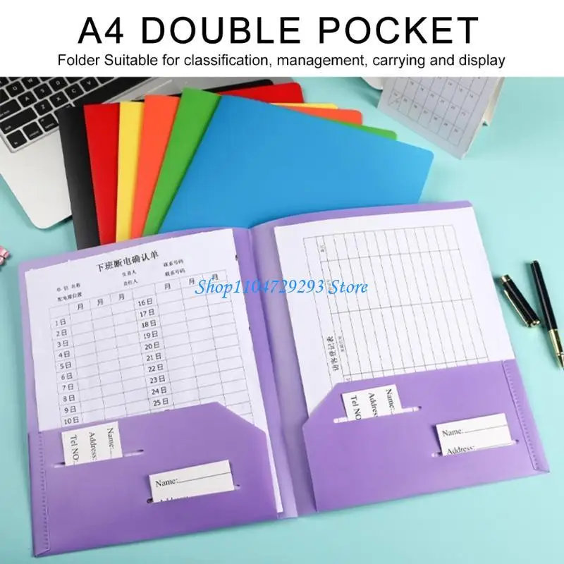 Y2GD 10x مجلدين جيبين مجلد مستندات مجلدات ملفات متعددة الوظائف مع جيوب مجلد العرض للملفات والمستندات #5