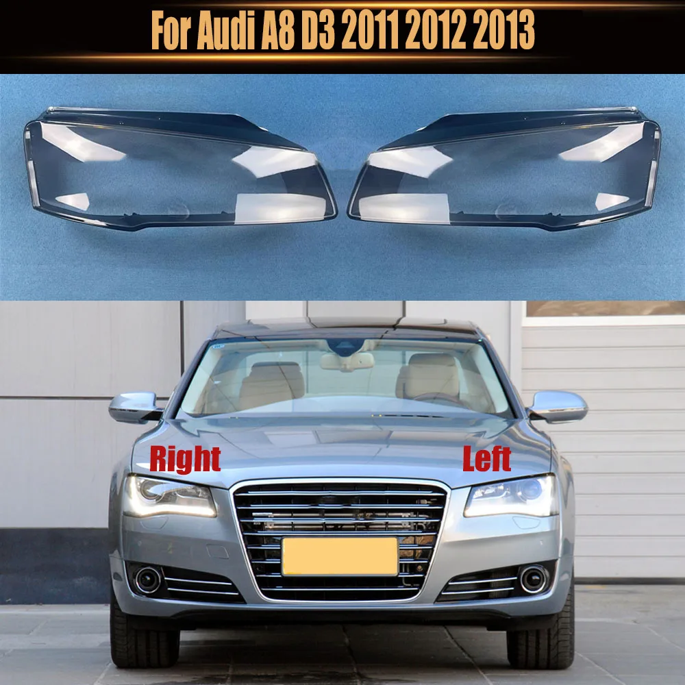 

For Audi A8 D3 2011~2013 Car Accessories Headlight Lens Cover Headlamp Shell Transparent Lampshade Plexiglass