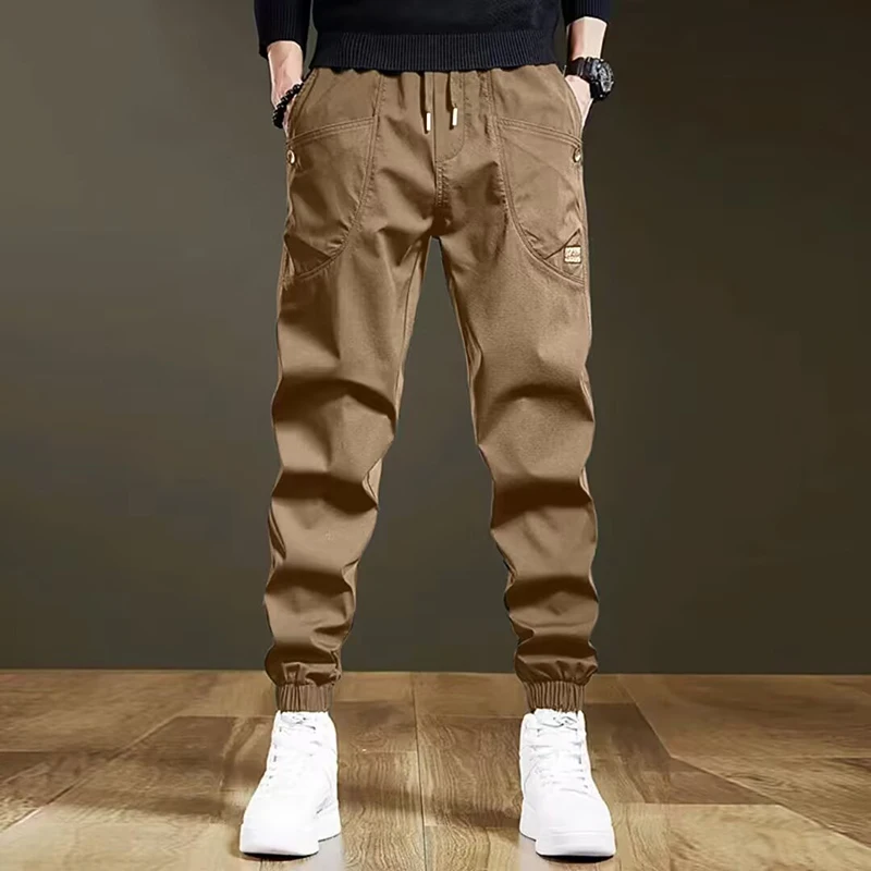 

Высококачественные винтажные мужские брюки-карго прямого кроя на весну-осень в американском стиле, свободные, больших размеров, повседневные, с зауженным низом, спортивные штаны