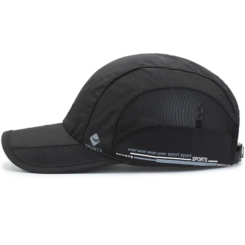 Summer For Men Sports Breathable Waterproof Quick Dry Sunshade Baseball Cap Women Solid Mesh Sunhat Letter Printing Kpop Hat E78