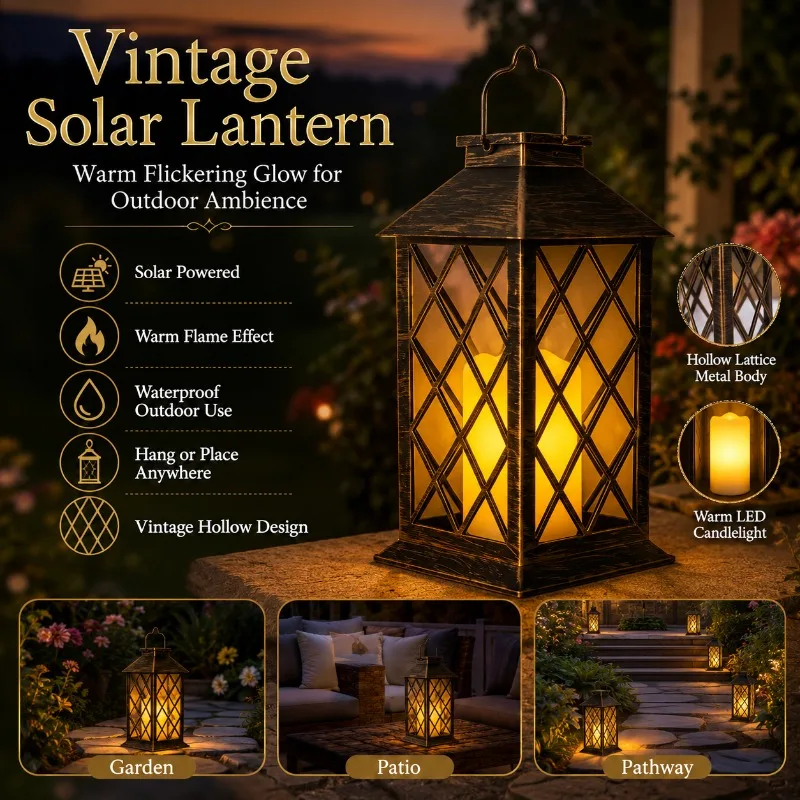 Vintage Outdoor Sun Bronze Candle Wind Light Garden Lawn Villa Decoration Personalized Landscape Antique Charm Lamp Design