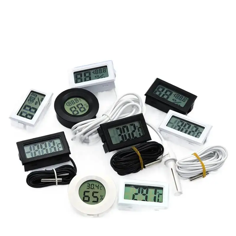 

Micro LCD digital thermometer hygrometer indoor convenience temperature sensor hygrometer instrument with cable