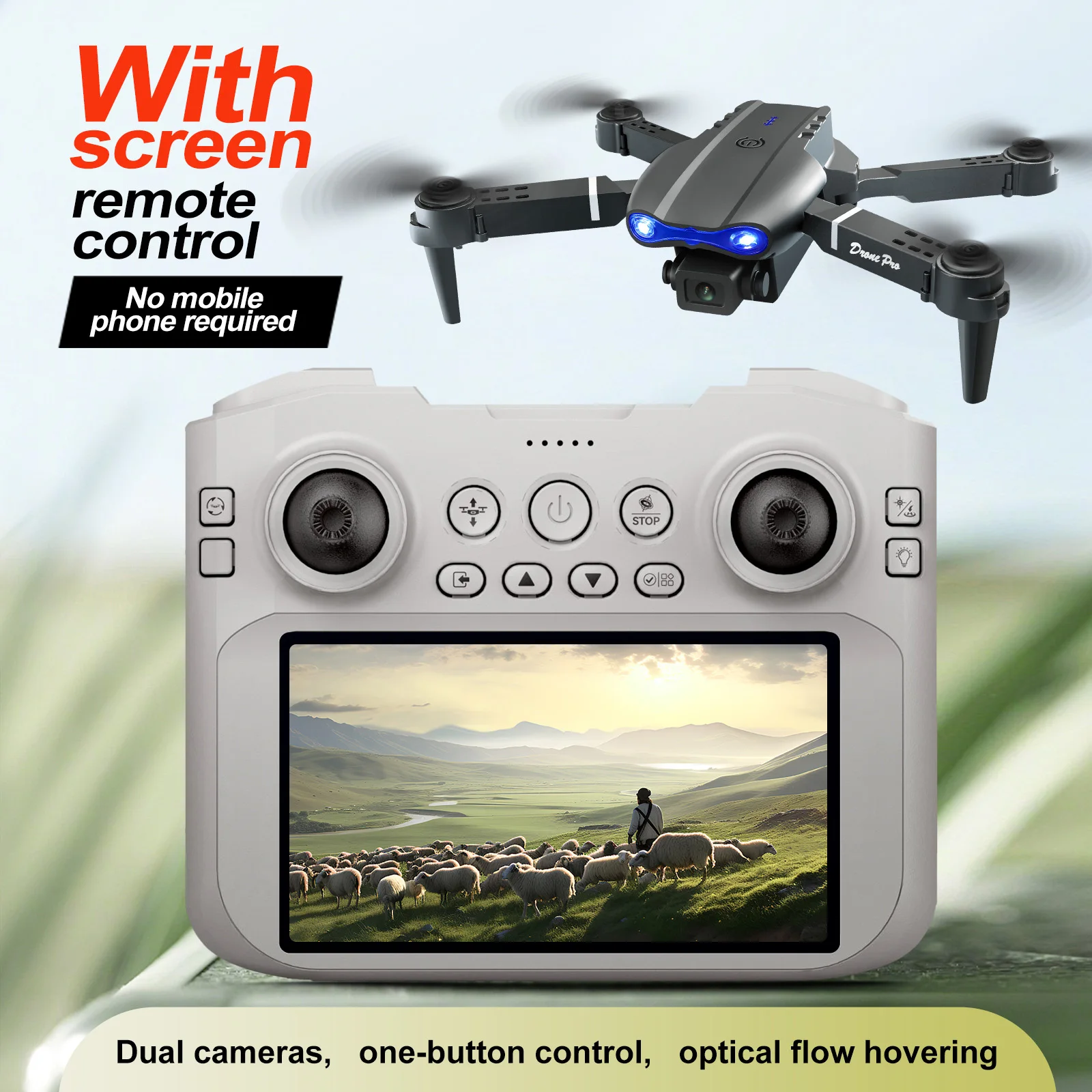 Nuevo Dron E99 MAX con cámara Dual HD modo sin cabeza fijación de altitud Control remoto con pantalla RC Quadcopter juguete para niños regalo