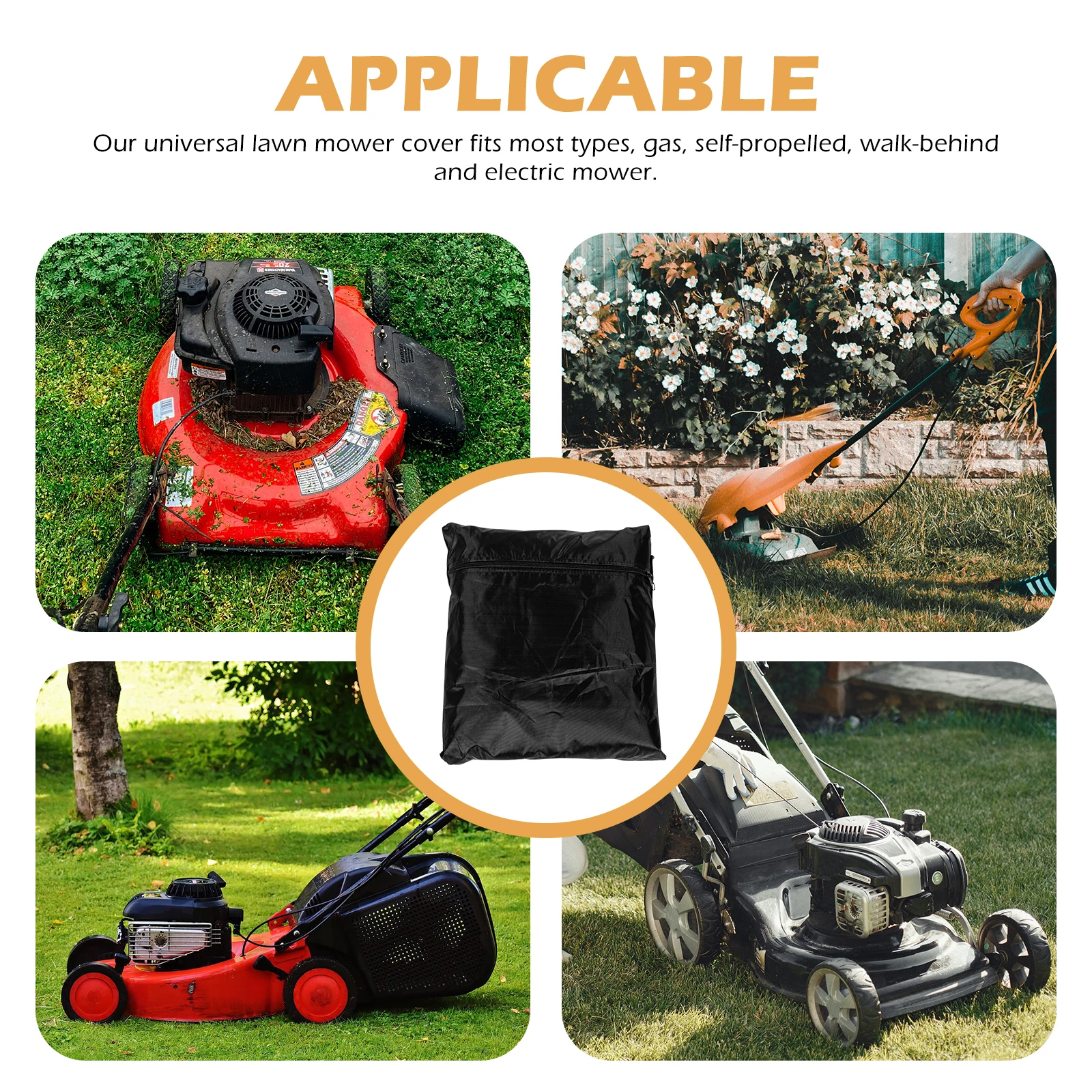 

Lawn Cover Water-Resistant Dust Rainproof Protective Shielding For Gas Electric Self-Propelled Walk-Behind Mowers Tractor Cover