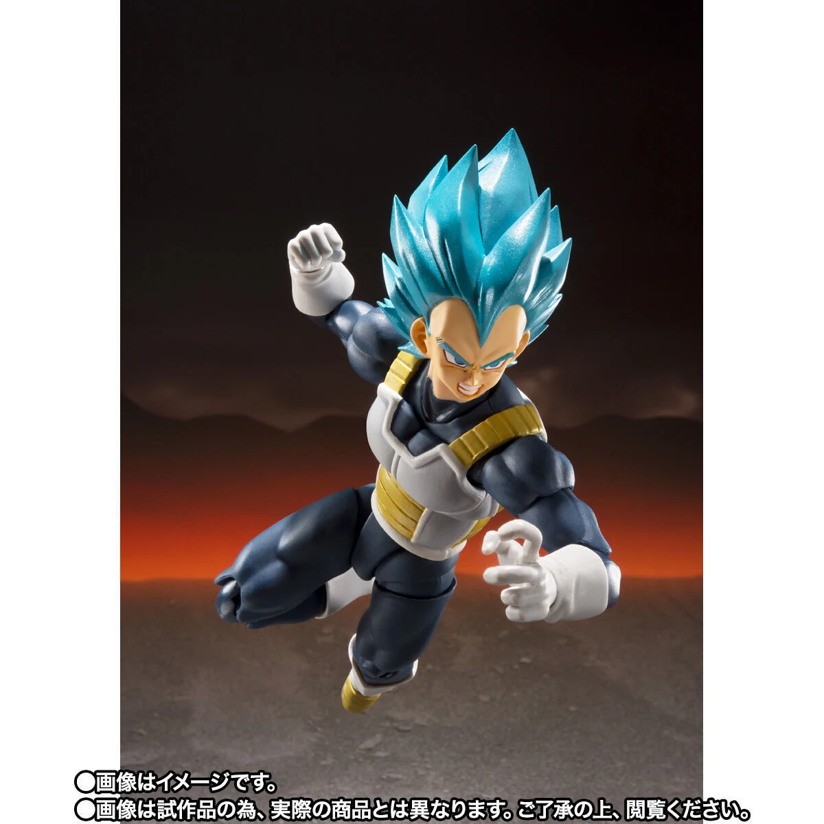 Original bandai shfiguarts anime dragon ball super 15th aniversário super saiyan deus vegeta figura de ação modelo genuíno