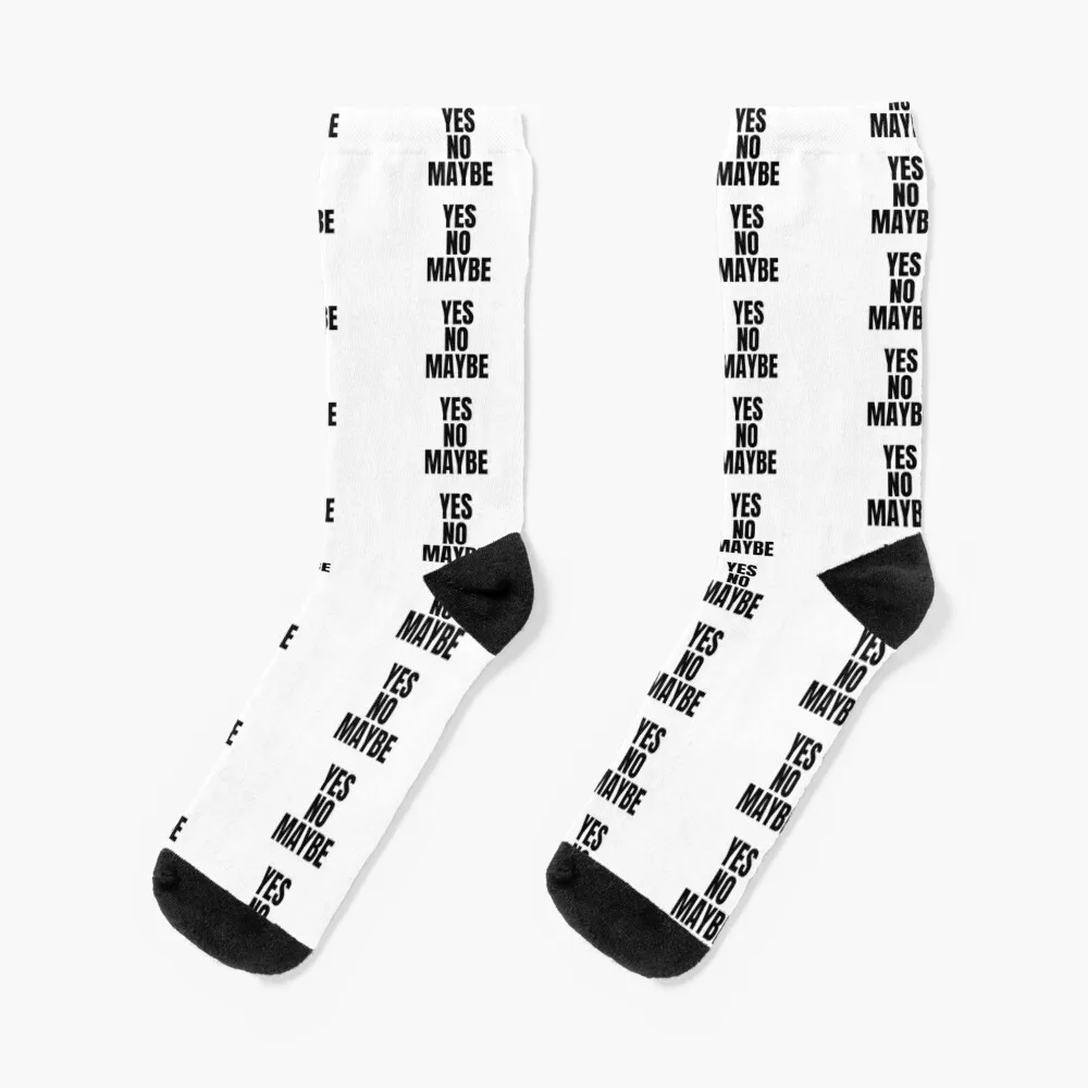 

Yes No Maybe Socks socks men's funny socks for women