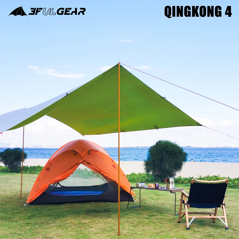 3F UL GEAR Qingkong 4 Person 3-4 Season 15D Camping Tent Outdoor Ultralight Hiking Backpacking Hunting Waterproof  QingKong4