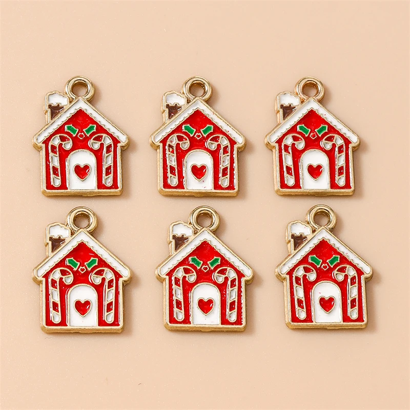 20 Stück gemischte niedliche Emaille-Anhänger mit Weihnachtsschneeflocken und Glocken für die Herstellung von Halsketten, Ohrringen, DIY-Bastelarbeiten, Schmuckzubehör – Detail 32