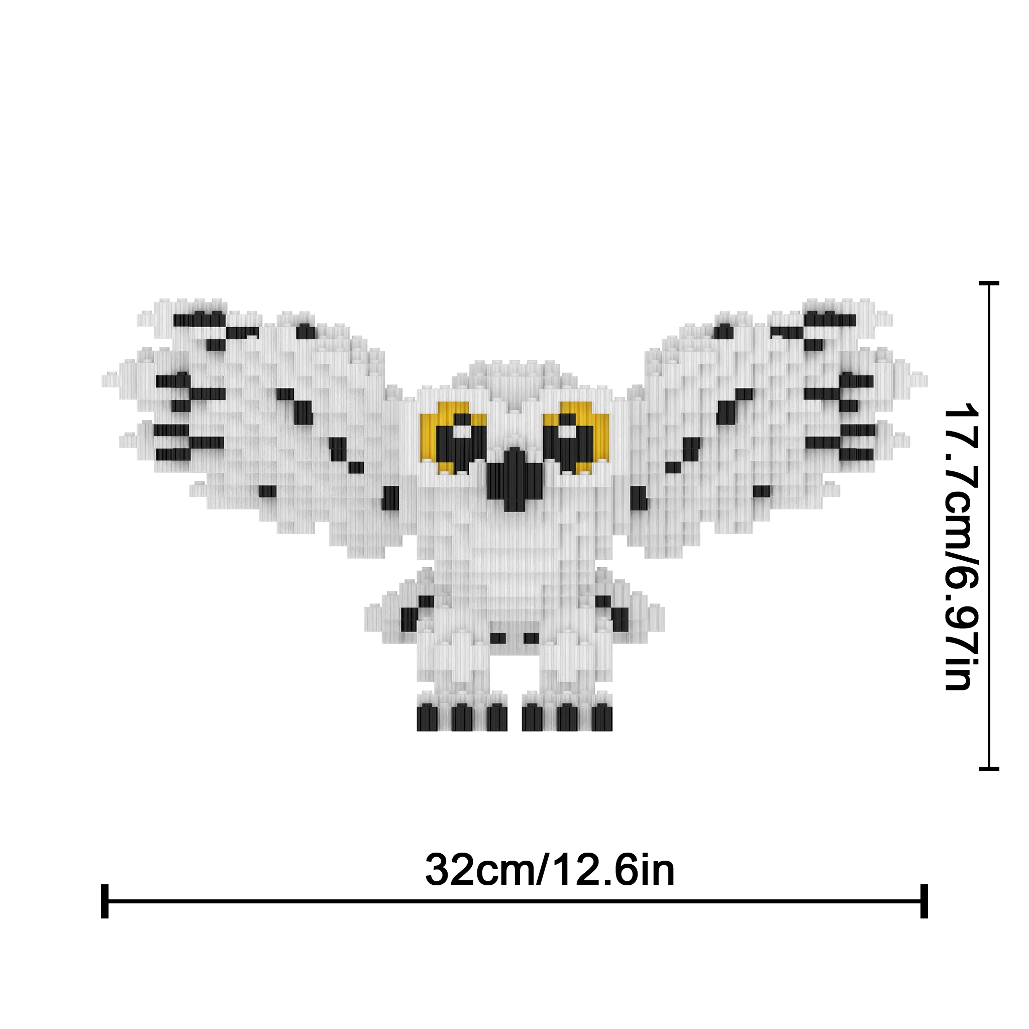 Cute Snowy Owl Building Blocks DIY Micro Particle Assembly Toy Animal Themed Desk Decor Collectible Ornament for Fans Collectors