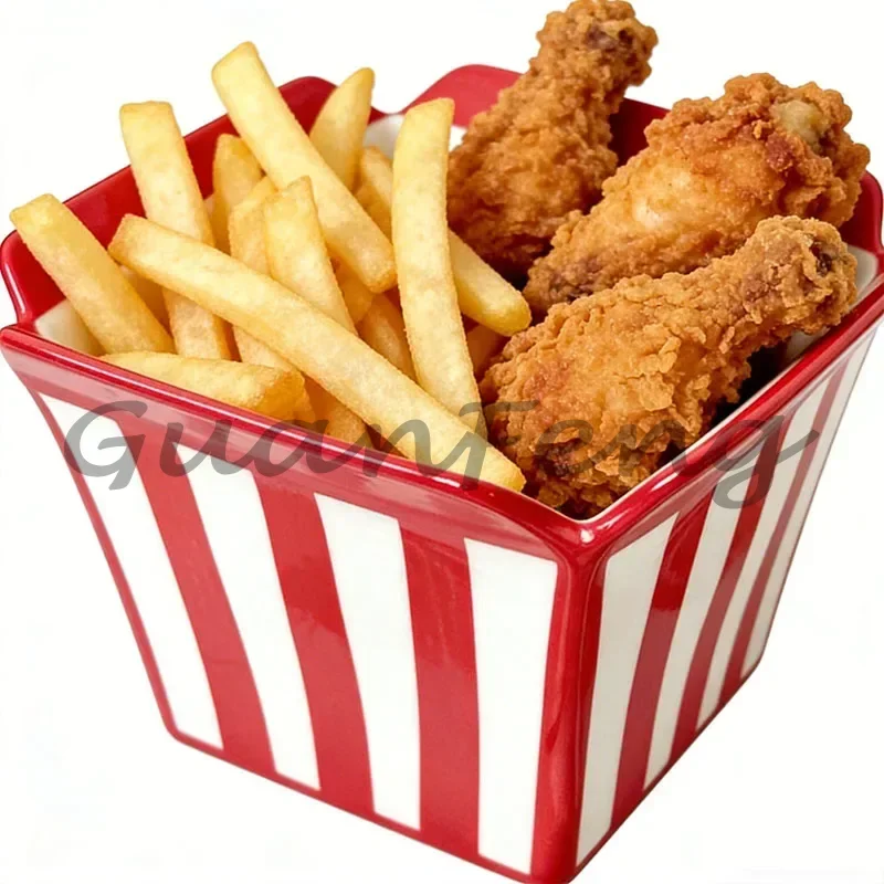 Underglaze Ceramic Tableware Bowl 6 Inch, Multi-use Serving Bowl for Ramen Noodles, Fruit Salad, Fries and Baking