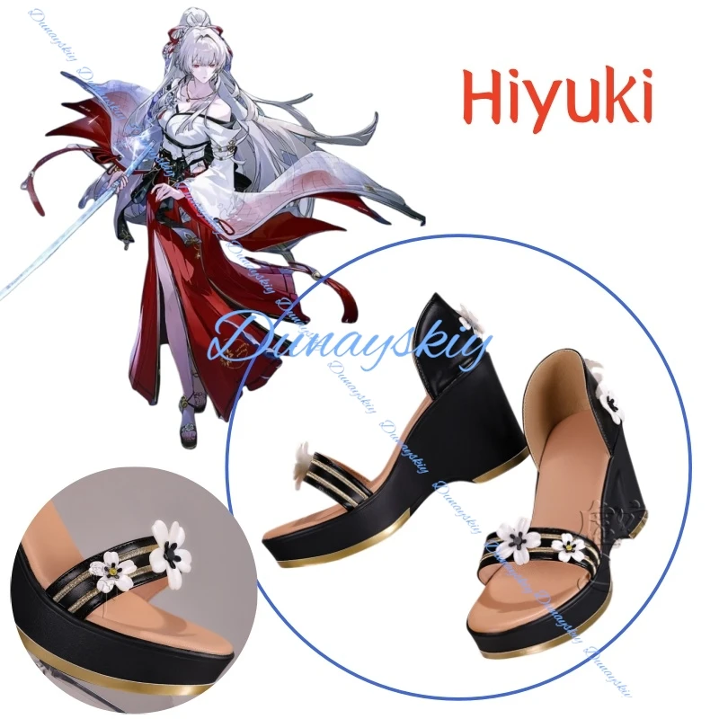 

Обувь для косплея Хиюки из Wuthering Waves, аниме-игры WuWa, реквизит для Хиюки, обувь для Хэллоуина, для мужчин и женщин, костюмная обувь в тон