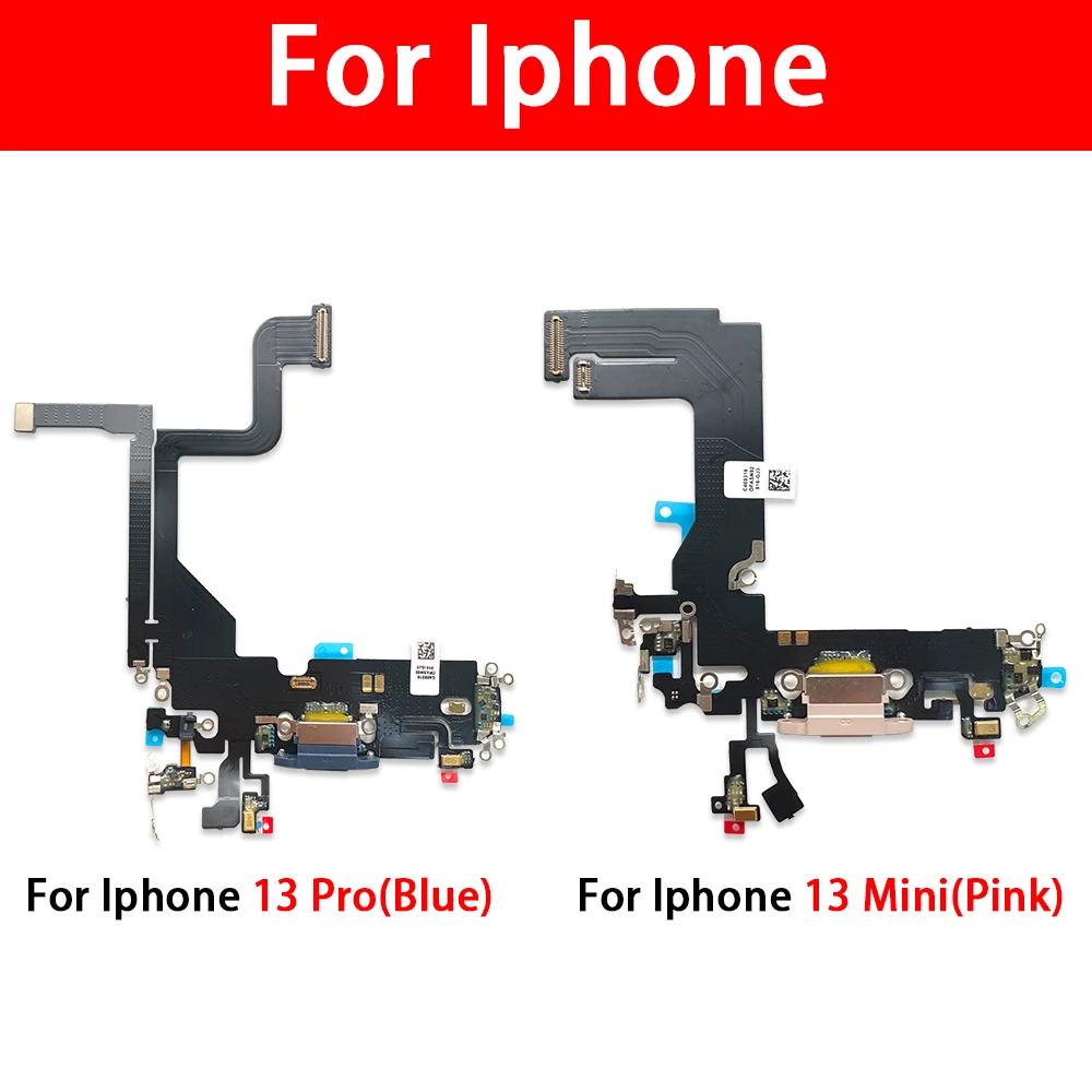 

20Pcs USB Charging Port Flex For IPhone 13 Pro Max 13 mini Charger Sub Board Connector Port Dock Flex Cable Repair Parts