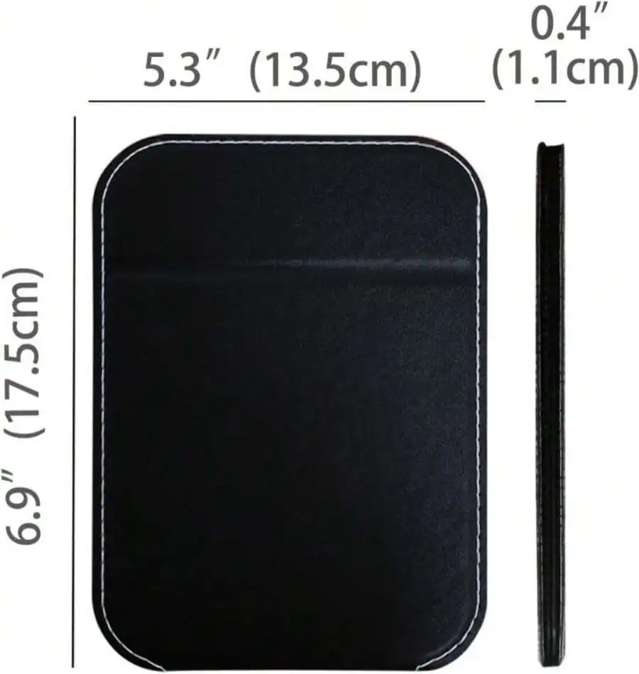 

Foldable Desktop Travel Mirror With Stand Black PU Edge 5.3x6.9 Inch