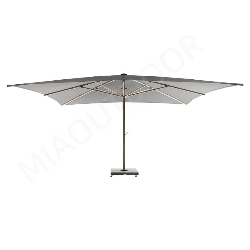 Mia High-end commercial aluminum parasol luxury resort big outdoor sun beach garden patio umbrella 5m