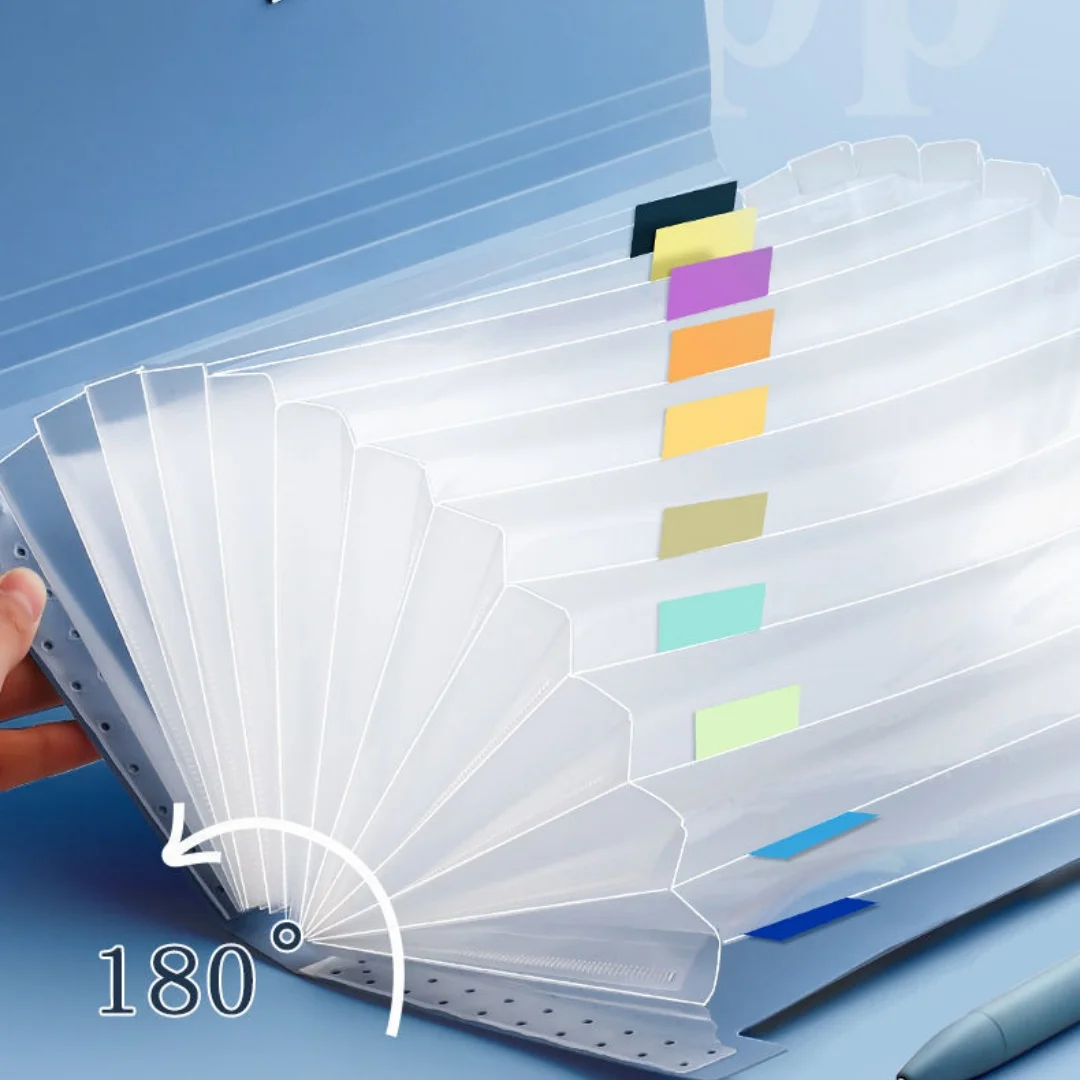 

New 13 Pockets File Organizer with Elastic Buckle Expanding File Folder Bills Organizer Documents Receipts Cards Storage Folder