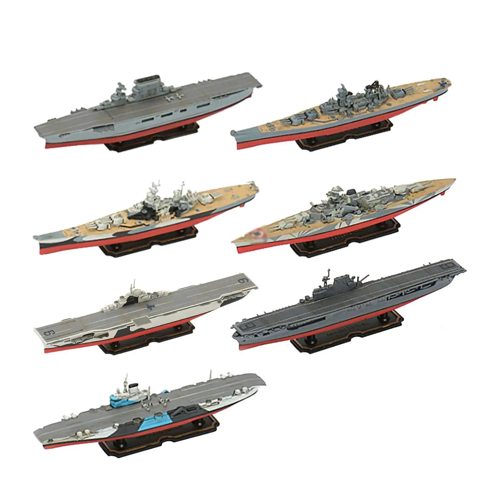 1/2000 Scale Warship Model DIY Assembled Educational Toy Tabletop Decor Collection Building Model Kits for Gifts Party Favors