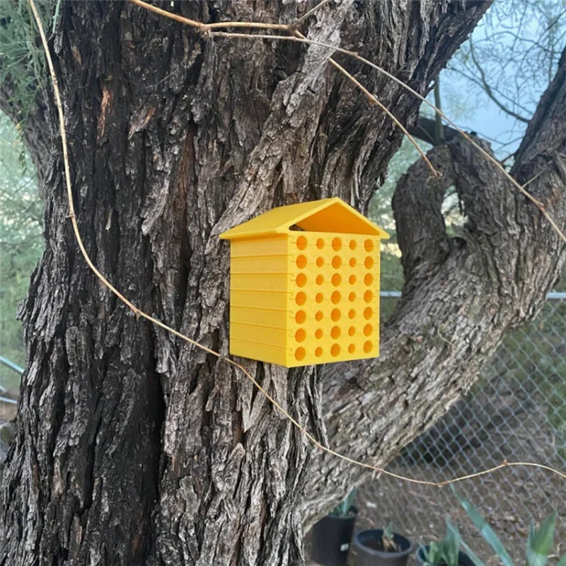

J1UL1N Bee Hive Bug Hotel Habitat Bee House Bee Nesting Tube For Trees Outdoor Backyard Garden Supplies