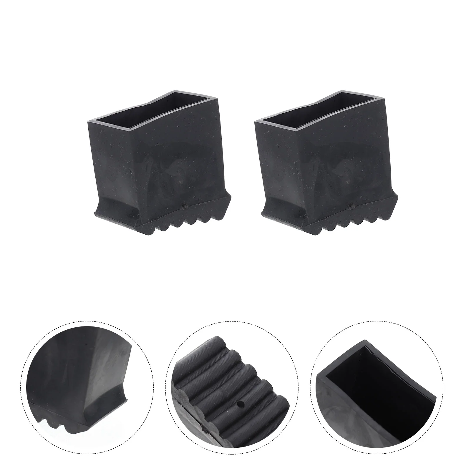 

2 Pcs Ladder Foot Cover Feet Pads Protector Chair Legs Non-slip Grip Skid-proof Rubber Protective