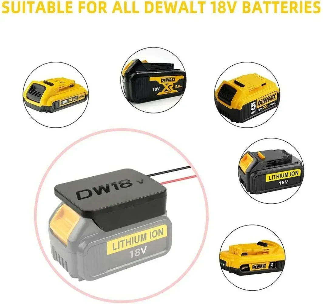 Imagem -06 - Conversor Buck Boost Automático para Dewalt 20v 18v a 12v Battery Dock 15a 180w Step Down dc Voltage Power Adapter Diy