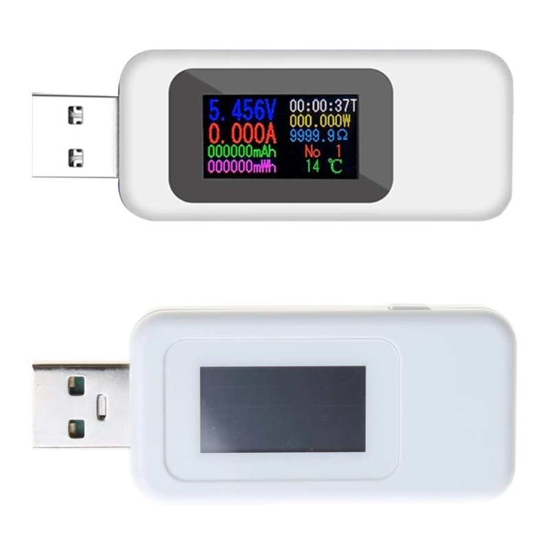 USB Digital Power Meter Tester Color Display Multimeter Current & Capacity Amp Power Meter