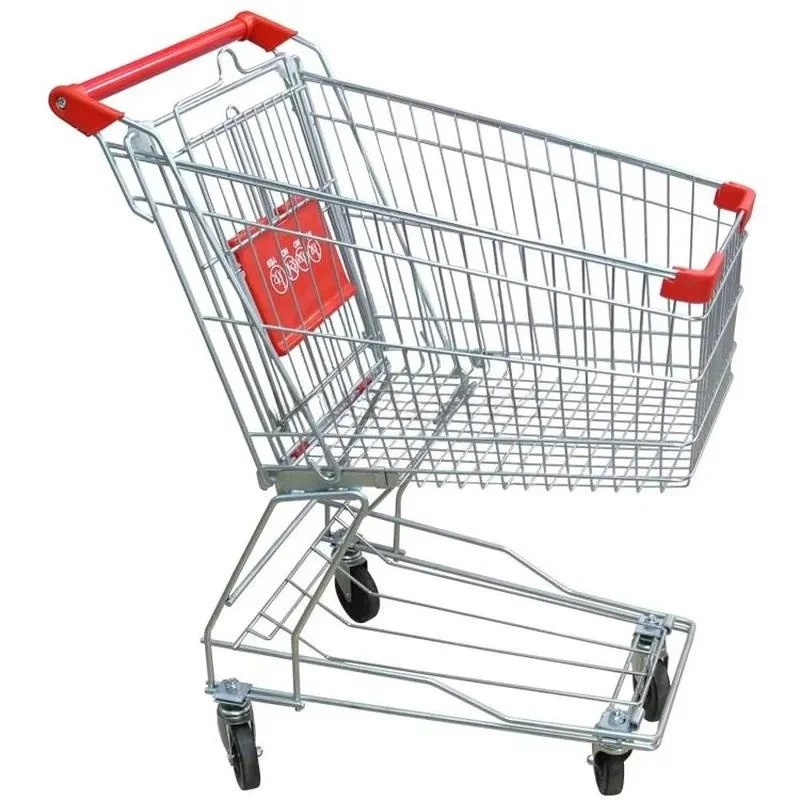 Metal Shopping Cart Supermarket Trolley Repair Replacement Parts Durable Wire Basket Hand Push Cart for Retail Store Use