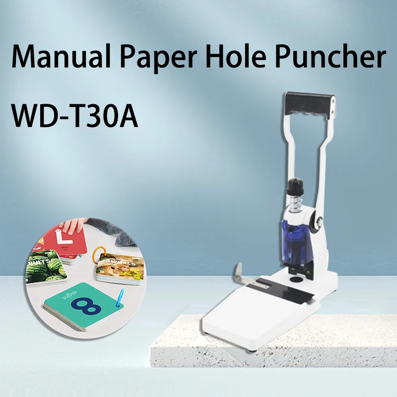 WD-T30A Desktop Light 30mm Thickness Manual Paper Punching Machine Single Hole Puncher Machine