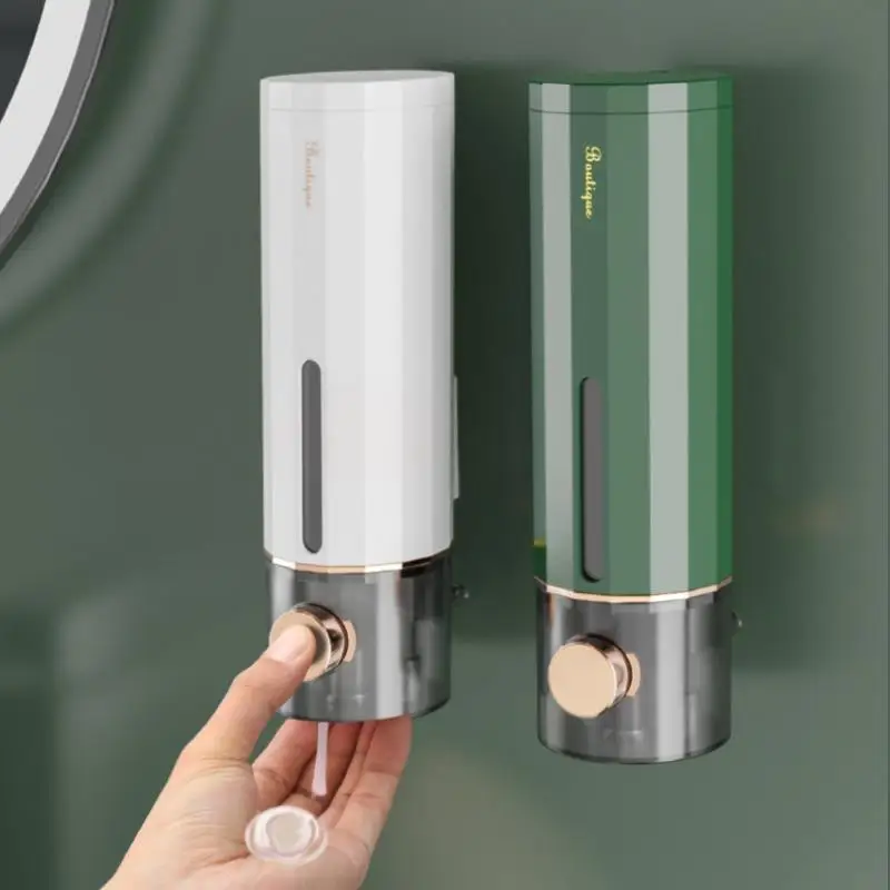 Non-Perforating Soap Dispenser Hand Sanitizer Wall Hanger Press Dispenser Home Hotel Shower Gel Shampoo Box