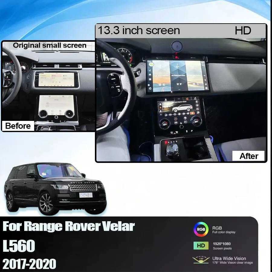 13.3 inch Carplay For 2017-2020 Land Rover Velar L560 Android multimedia player radio navigation screen