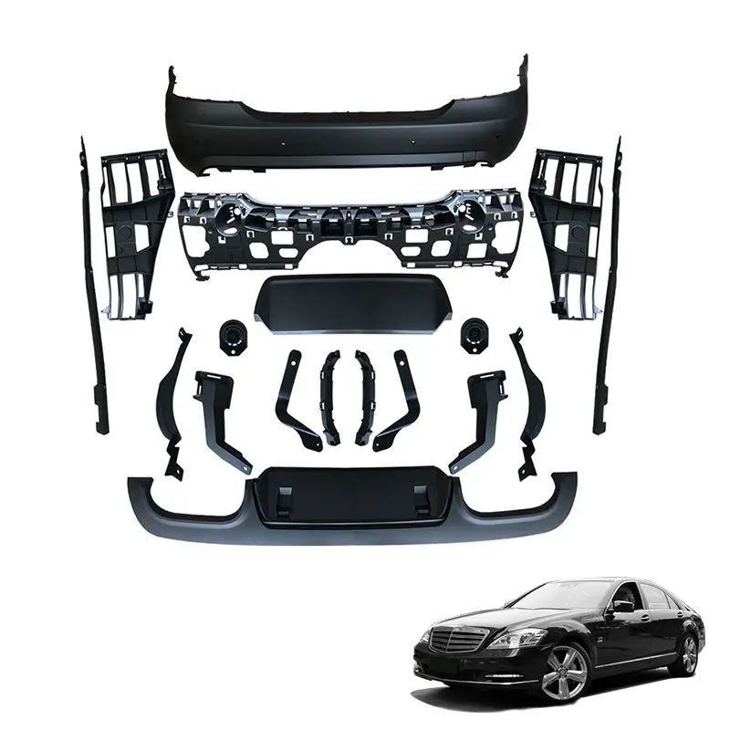 Bodykit Conversion Kits Front And Rear Bumper Modifications BodyKit With For Mercedes-Benz S-Class W221 To S63 S65 AMG 2017-2014